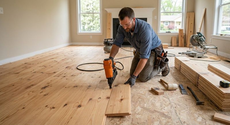 Birch Floor Installation in Manassas, VA
