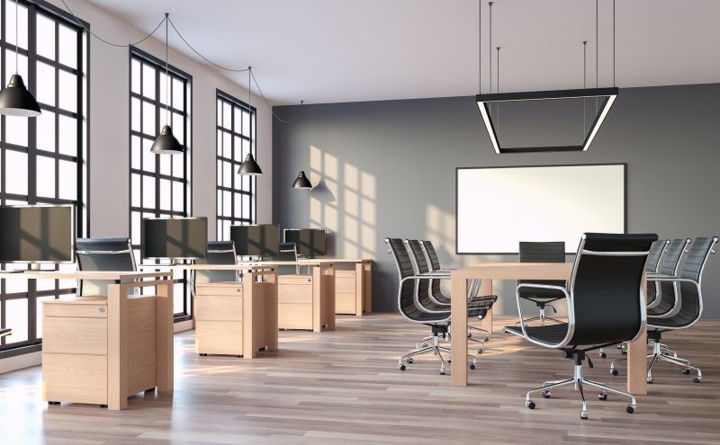 Contemporary Hardwood in Office