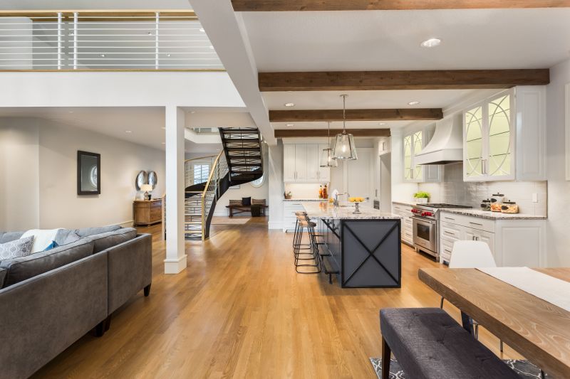 Open-Plan Living Space with Hardwood